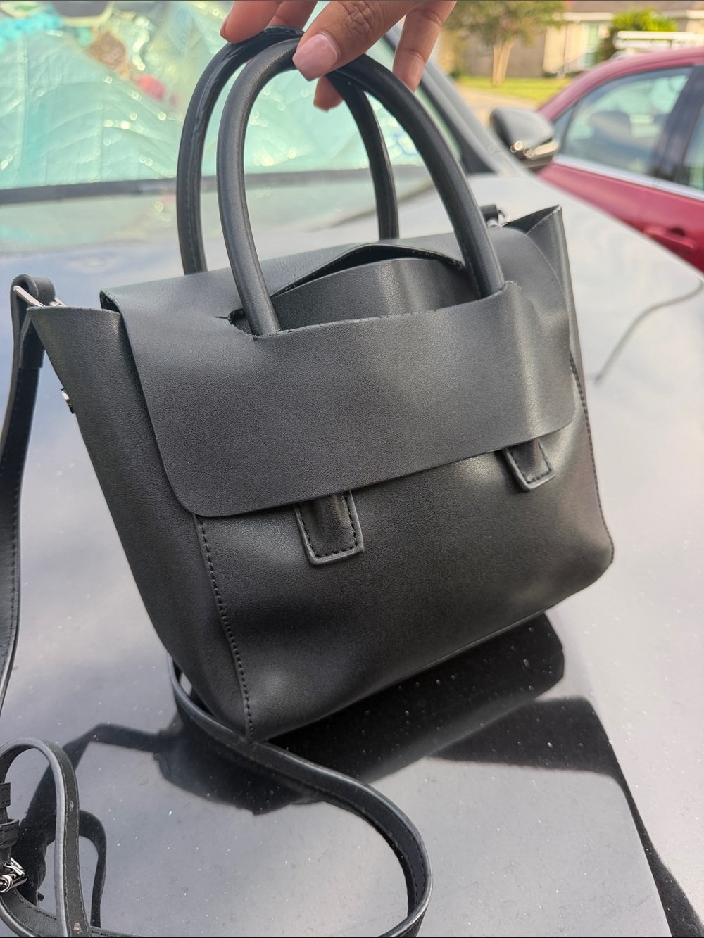 Hieleven Black Women's Top-Handle Tote
